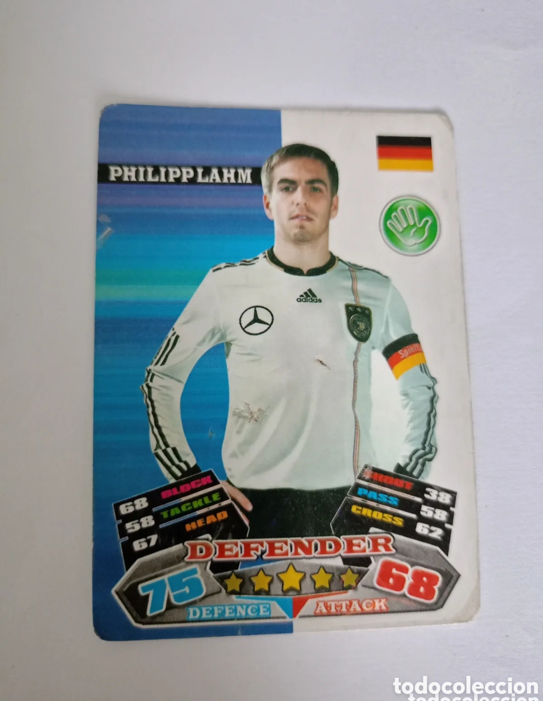 Fu&szlig;ball-Sticker: PHILIPP LAHM, ALEMANIA GERMANY - CROMO CARTA MUNDIAL BRASIL 2014, FIFA WORLD CUP BRASIL 14