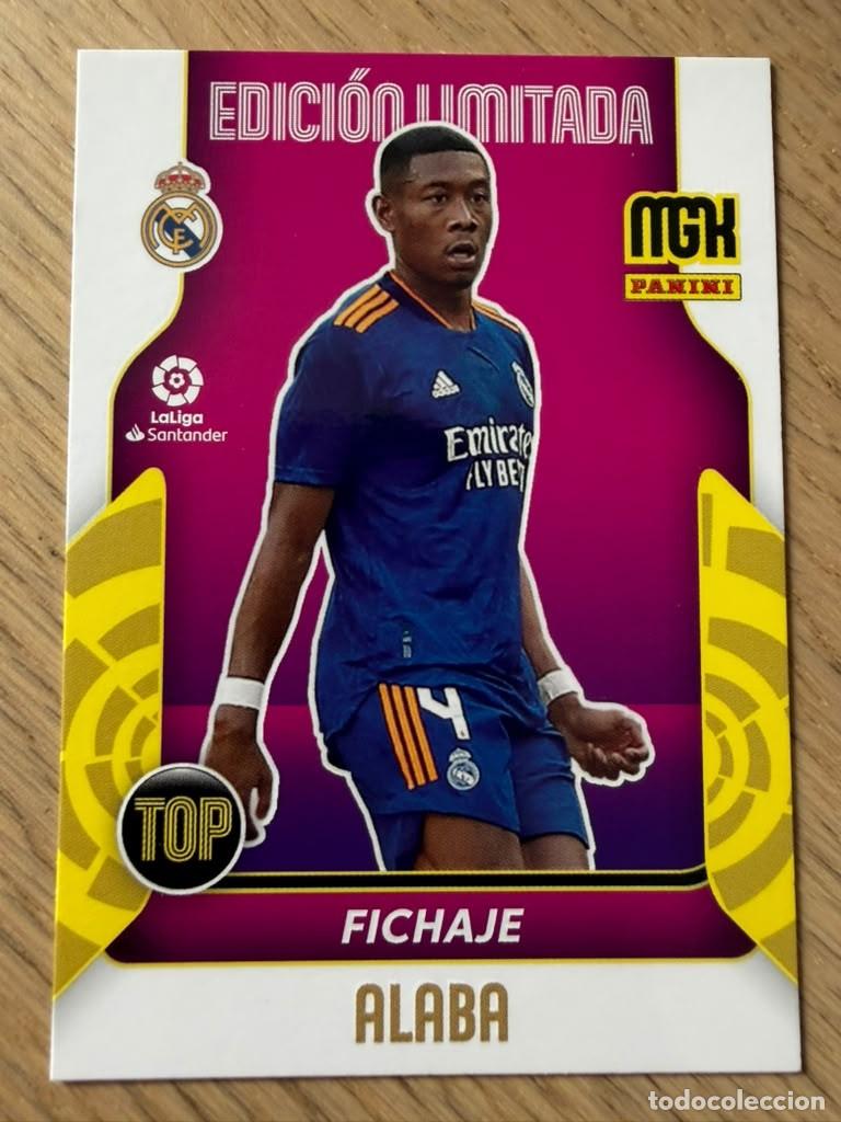 Fu&szlig;ball-Sticker: ALABA FICHAJE EDICION LIMITADA REAL MADRID 21 22 2021 2022 LIGA SANTANDER PANINI MEGACRACKS MGK CARD