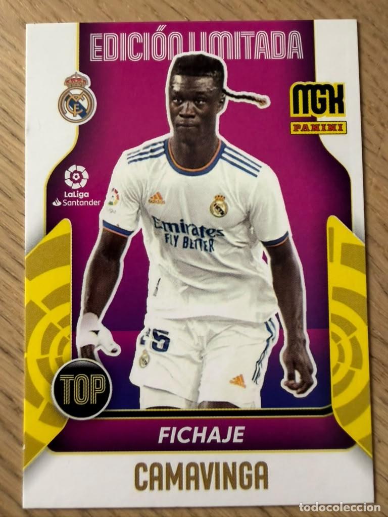Fu&szlig;ball-Sticker: CAMAVINGA FICHAJE LIMITADA REAL MADRID 21 22 2021 2022 LIGA SANTANDER PANINI MEGACRACKS MGK CARD