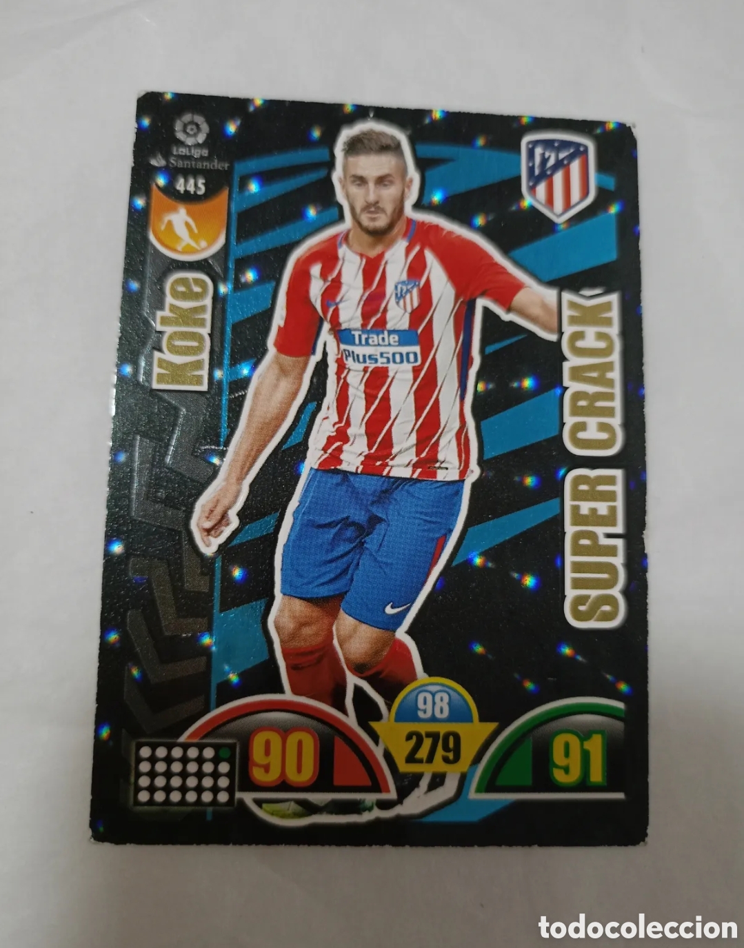 Cromos de f&uacute;tbol: Koke n&deg;445 super crack Adrenalyn 17/18 Atl&eacute;tico de Madrid