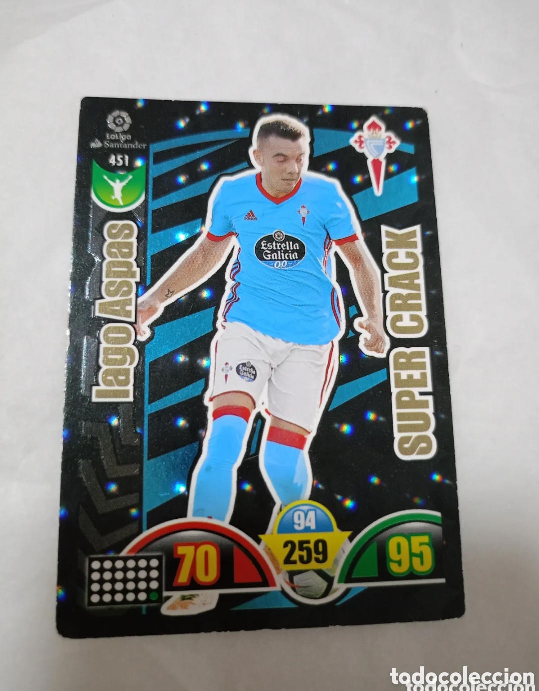 Fu&szlig;ball-Sticker: ADRENALYN XL 2017-2018 PANINI 451 IAGO ASPAS SUPER CRACK LIGA 17/18 CELTA DE VIGO