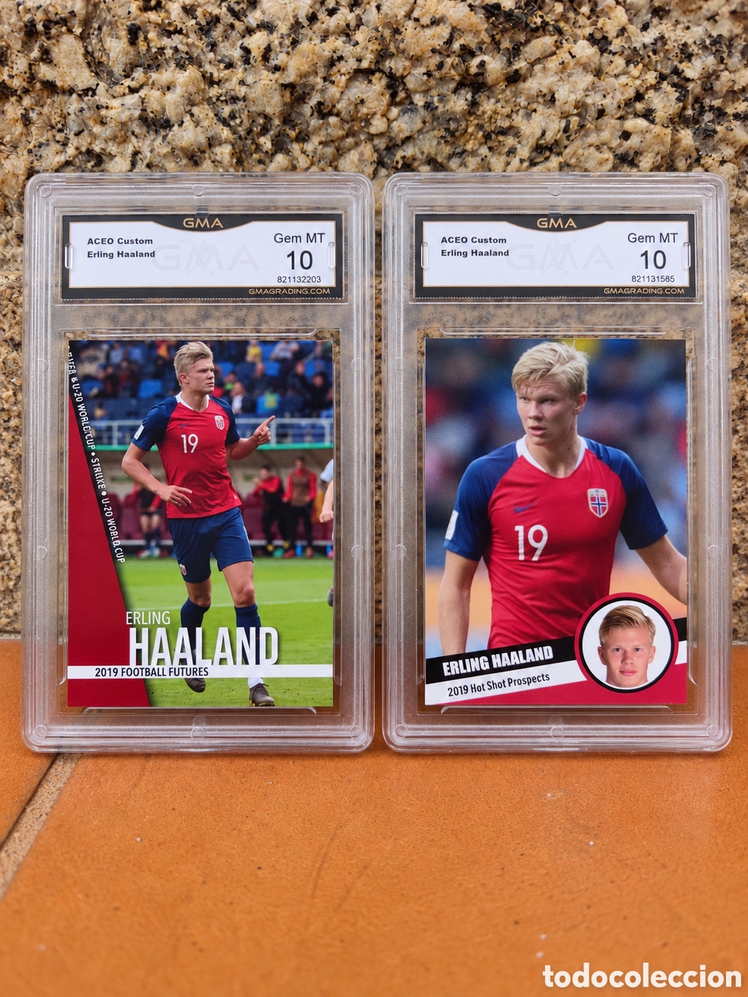 Cromos de Futebol: Erling Haaland 2 Cartas GMA 10 Gem MT