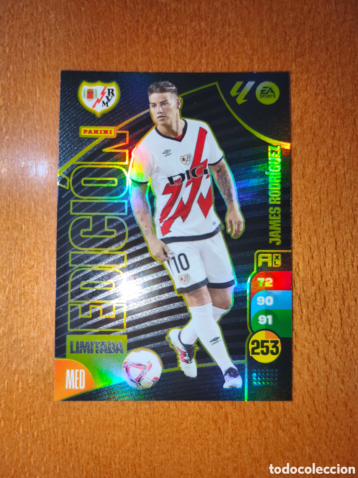 Football Stickers: James Rodr&iacute;guez Edici&oacute;n Limitada Adrenalyn XL 24/25 Rayo Vallecano