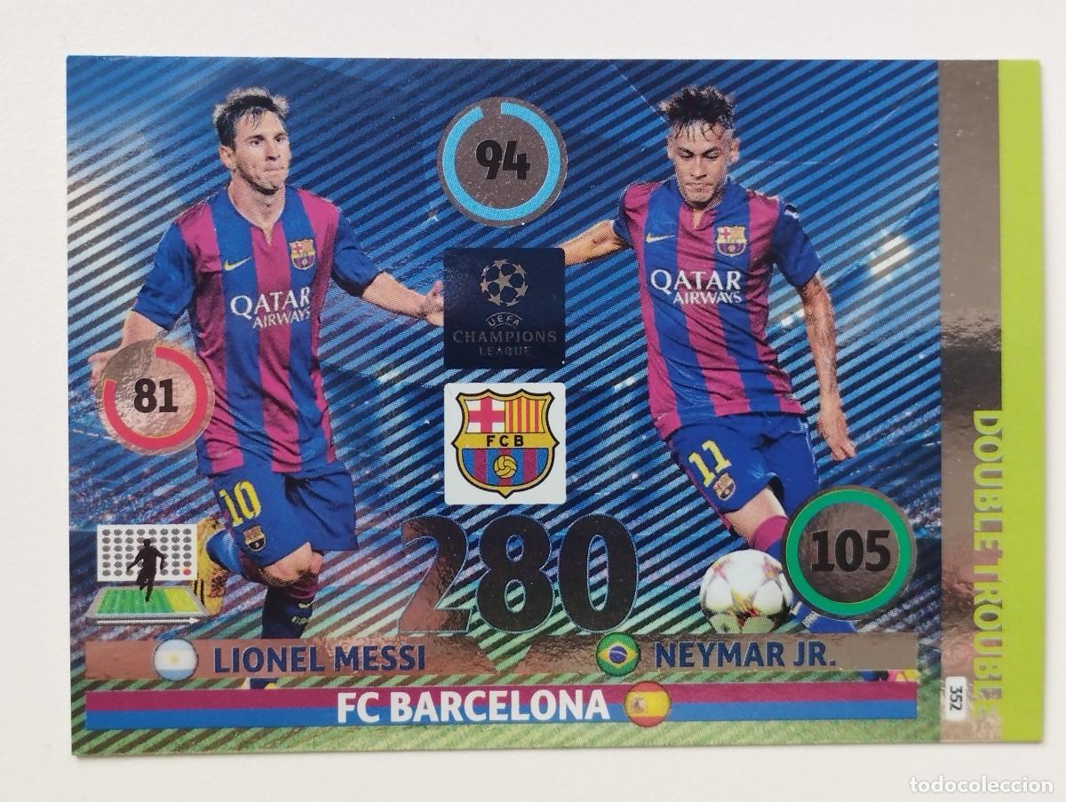 Cartes &agrave; collectionner de Football: CROMO CARD ADRENALYN PANINI ARGENTINA 2013 2014 13 14 MESSI NEYMAR 352 BARCELONA DOUBLE TROUBLE