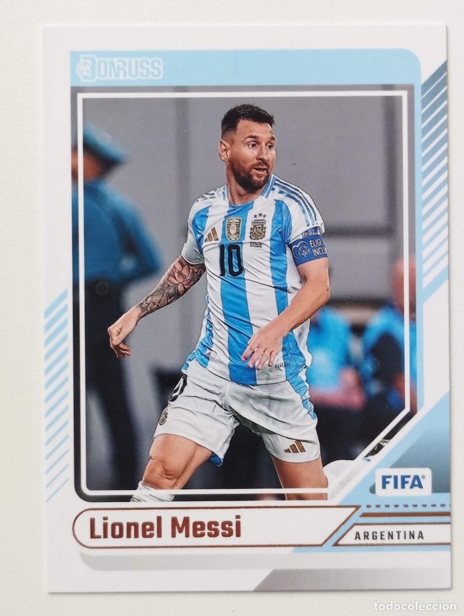 Football Stickers: CROMO CARD PANINI 2024 2025 SOCCER DONRUSS 80 LIONEL MESSI ARGENTINA