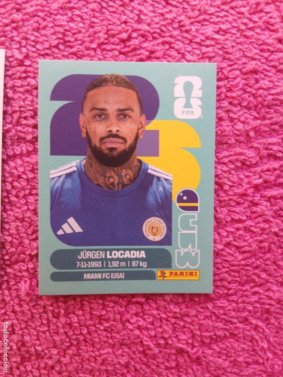 Cromos de f&uacute;tbol: FIFA World Cup 2026 jurgen locadia cuw 17 selecci&oacute;n de curazao cuw17 panini 2026