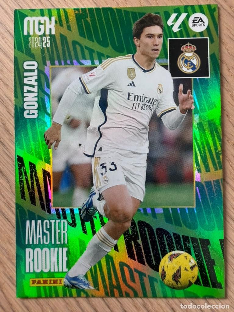 Cromos de f&uacute;tbol: 412 GONZALO MASTER ROOKIE REAL MADRID 24 25 2024 2025 LIGA EA SPORT PANINI MEGACRACKS MGK CARD