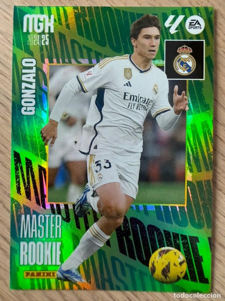 Cromos de f&uacute;tbol: 412 GONZALO MASTER ROOKIE REAL MADRID 24 25 2024 2025 LIGA EA SPORT PANINI MEGACRACKS MGK CARD