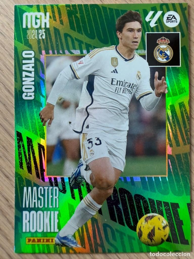 Cromos de f&uacute;tbol: 412 GONZALO MASTER ROOKIE REAL MADRID 24 25 2024 2025 LIGA EA SPORT PANINI MEGACRACKS MGK CARD