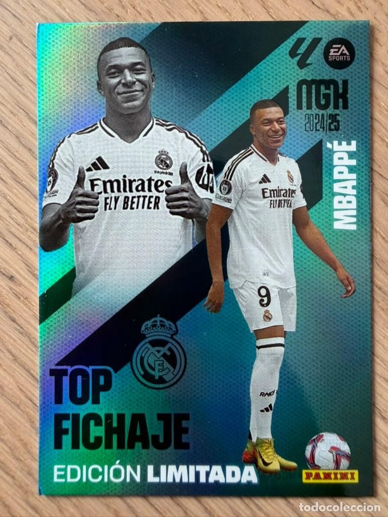 Fu&szlig;ball-Sticker: MBAPPE TOP FICHAJE LIMTADA REAL MADRID 24 25 2024 2025 LIGA EA SPORT PANINI MEGACRACKS MGK CARD