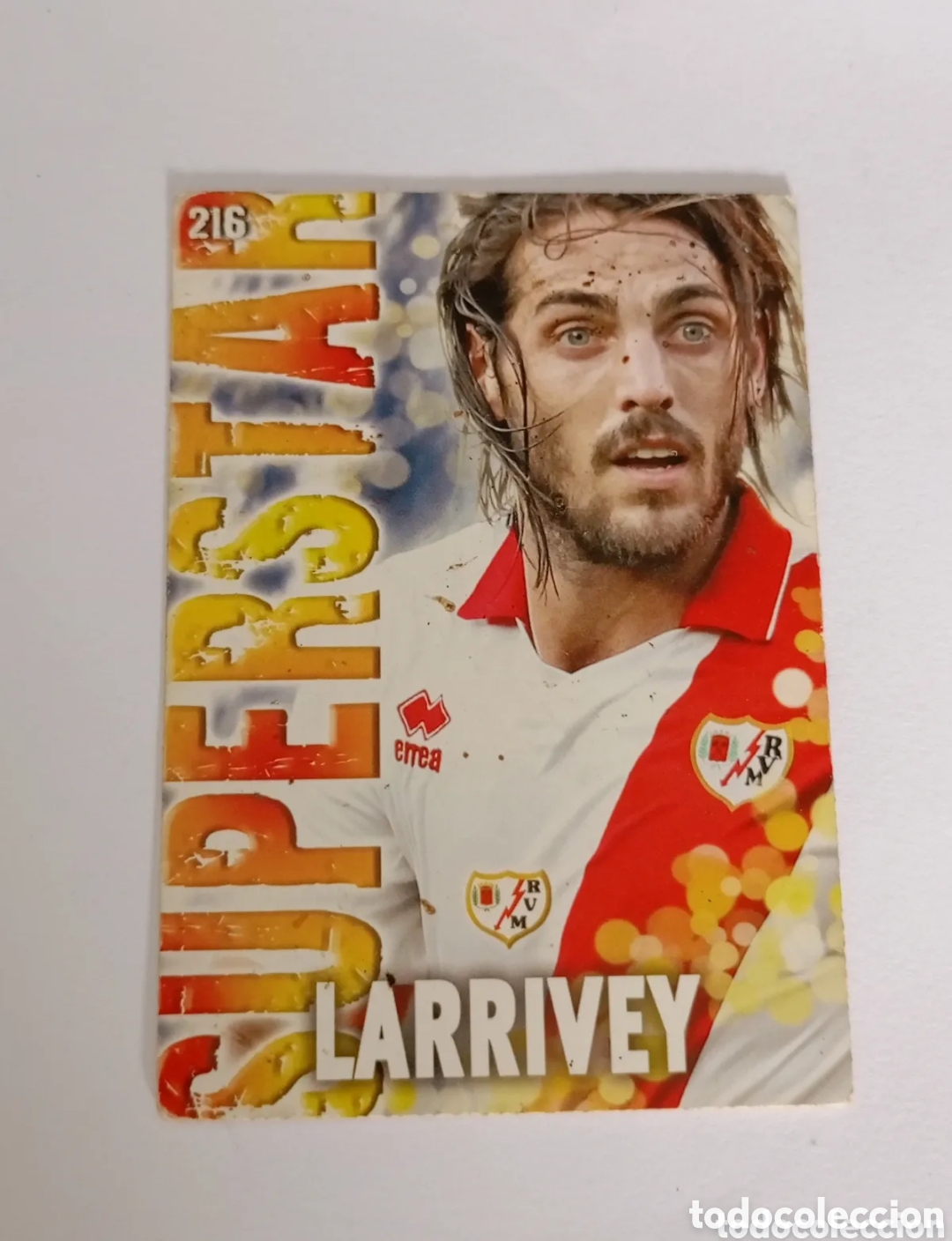 Cromos de f&uacute;tbol: CROMO FUTBOL 13 14 MUNDICROMO FICHAS QUIZ LIGA 2013 2014 RAYO VALLECANO 216 LARRIVEY SUPERSTAR MATE