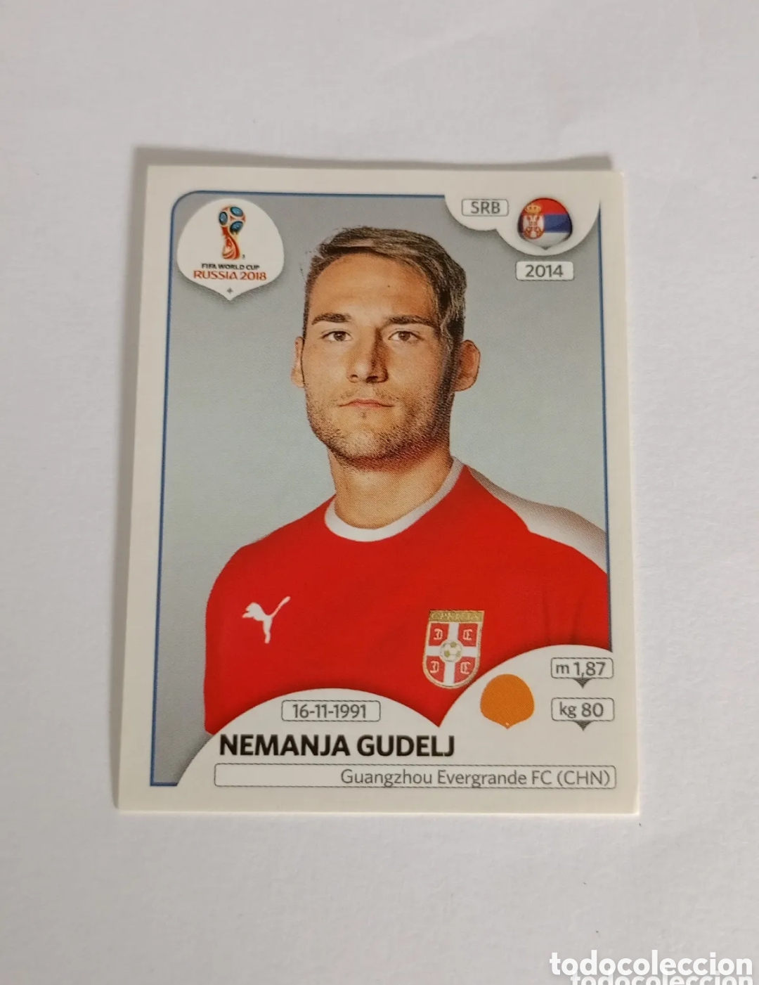 Cromos de Futebol: N&ordm; 415 NEMANJA GUDELJ - SERBIA - VERSION ROSA PINK - MUNDIAL DE FUTBOL RUSSIA 2018 PANINI
