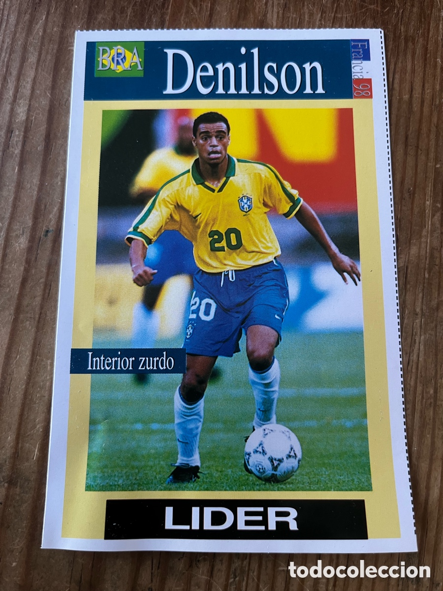 Cromos de Futebol: R32081 CROMO FICHA LIDER MUNDIAL FUTBOL FRANCIA 98 1998 BRASIL DENILSON INTERIOR ZURDO