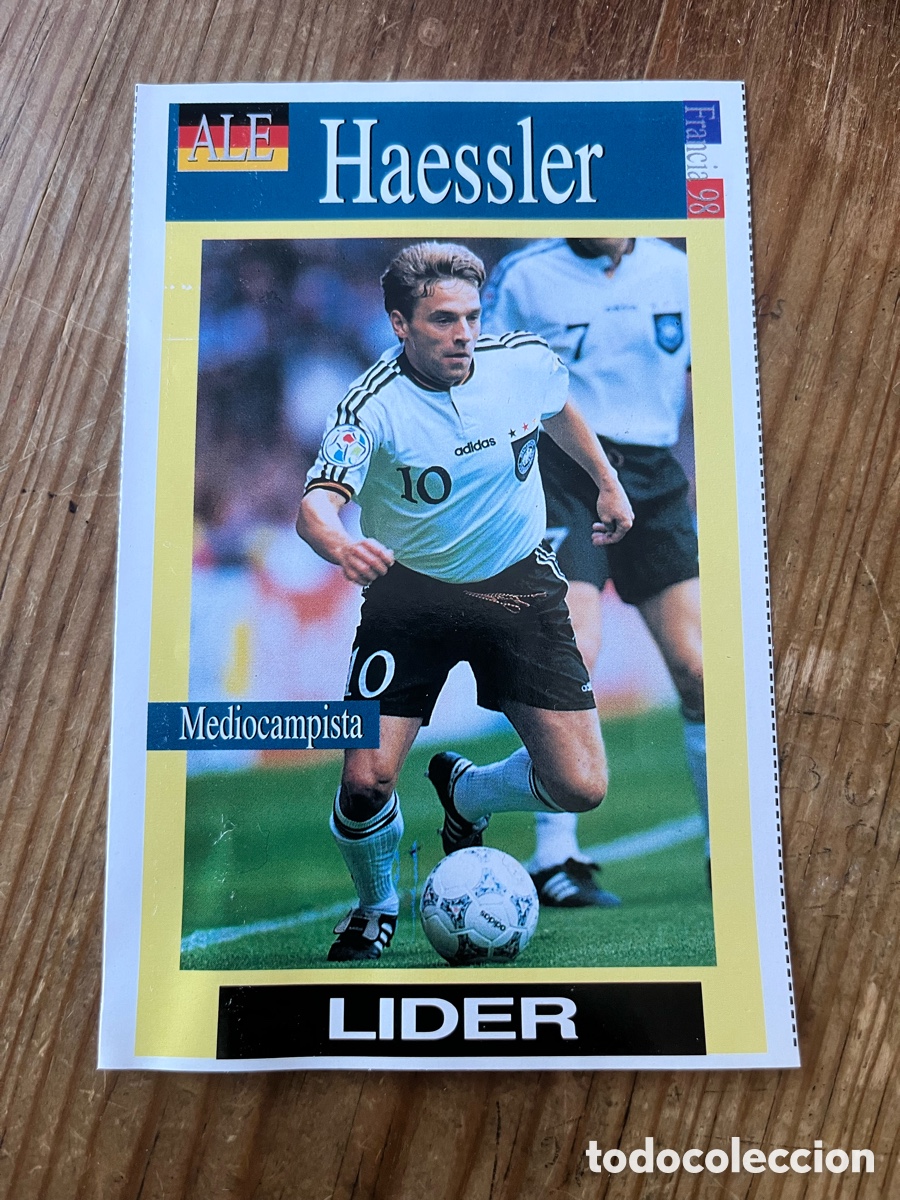 Cromos de Futebol: R32085 CROMO FICHA LIDER MUNDIAL FUTBOL FRANCIA 98 1998 ALEMANIA HAESSLER MEDIOCAMPISTA
