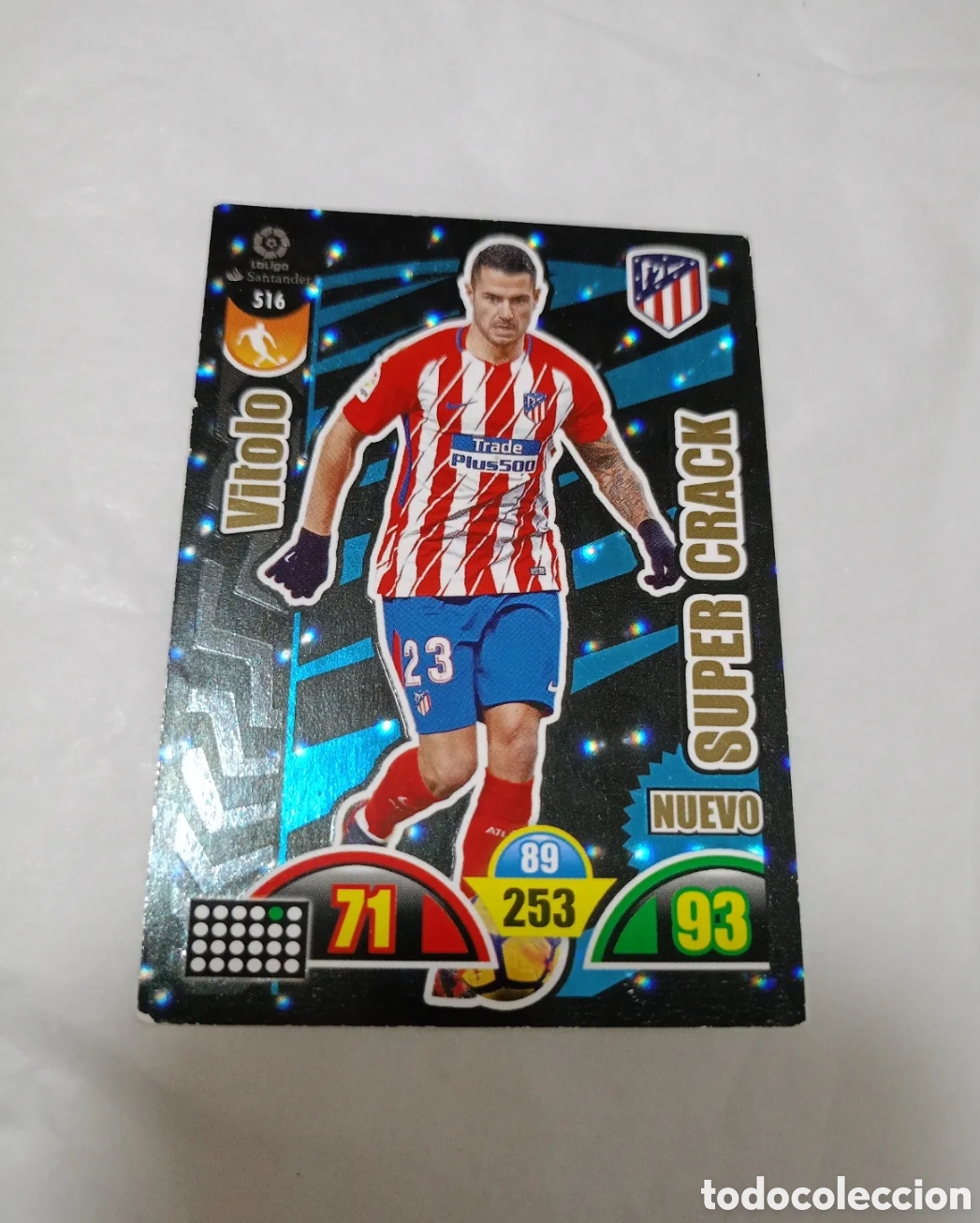 Cromos de f&uacute;tbol: VITOLO N&deg; 516 - NUEVO SUPER CRACK (AT. MADRID) ADRENALYN LIGA 2017 2018 CROMO CARD FICHA 17 18