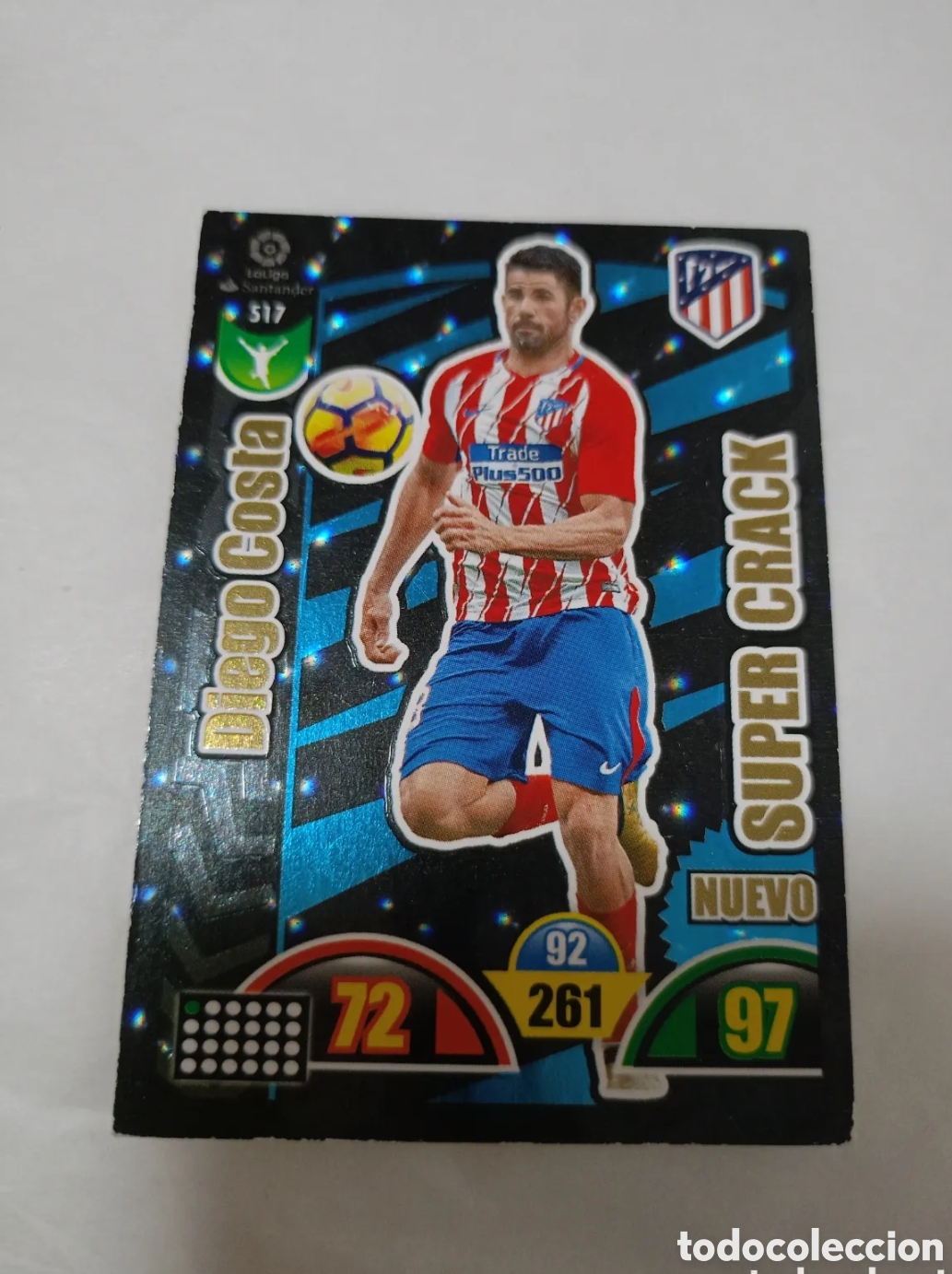 Cromos de f&uacute;tbol: 417 DIEGO COSTA, ATLETICO MADRID. SUPER CRACK. ADRENALYN 2017 2018 17 18 PANINI