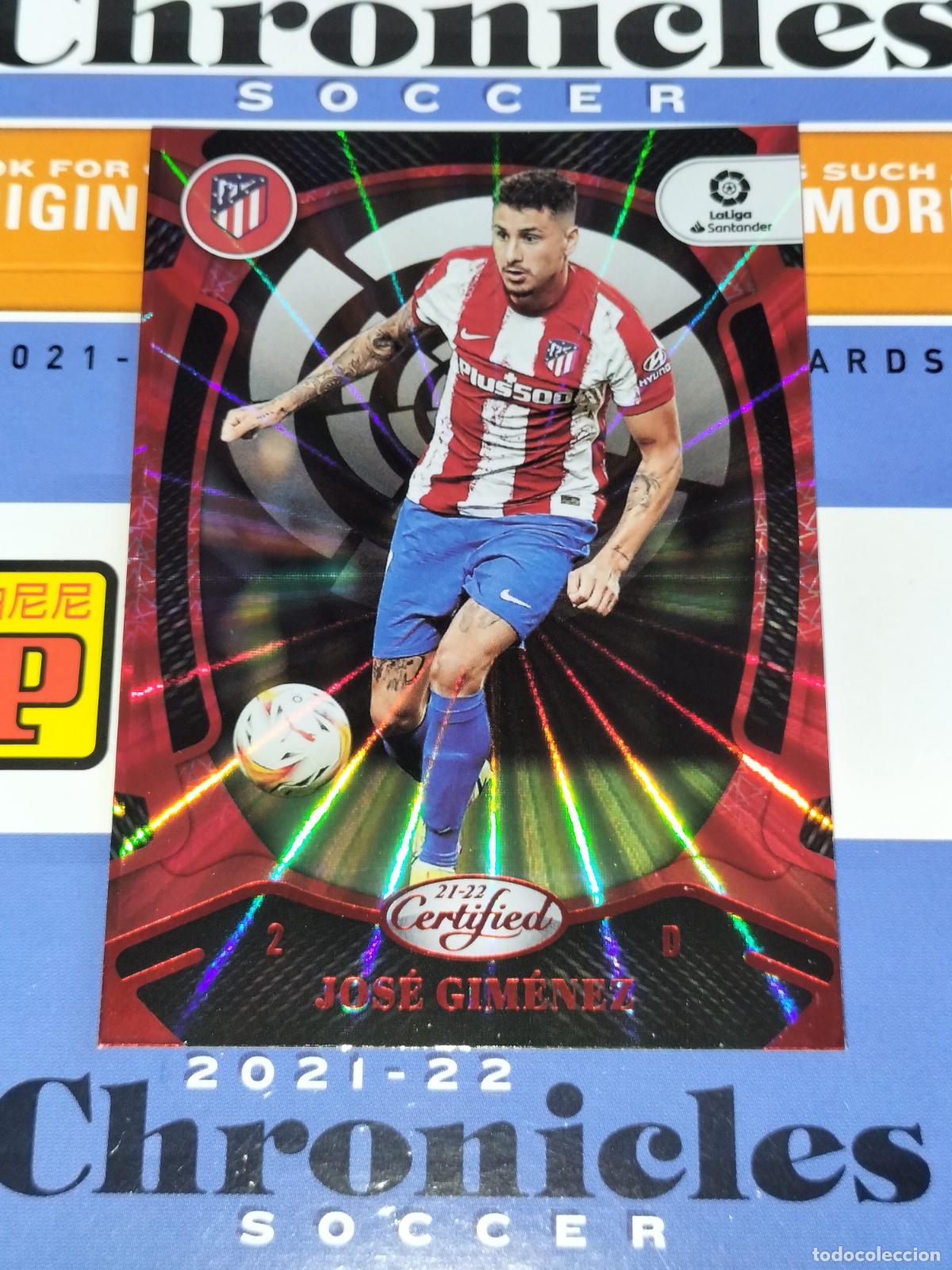 Cromos de Futebol: N&ordm; 143 JOSE GIMENEZ ATLETICO DE MADRID LASER CARD CHRONICLES LA LIGA SOCCER 2021 2022 21 22 PANINI