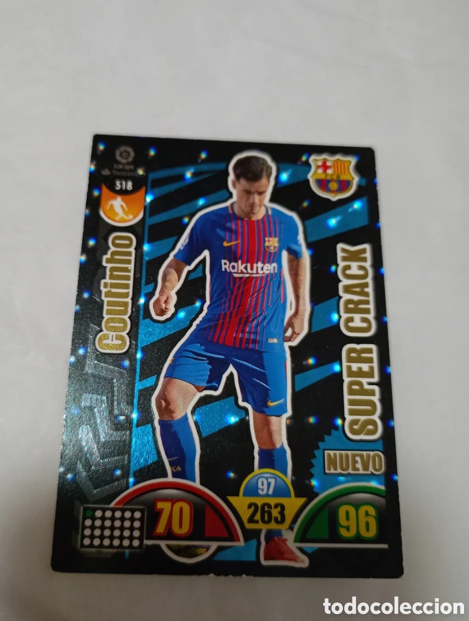 Cromos de f&uacute;tbol: COUTINHO N&ordm; 518 (NUEVO SUPER CRACK) - BARCELONA - ADRENALYN XL 2017-18 - 17/18 - CARDS PANINI