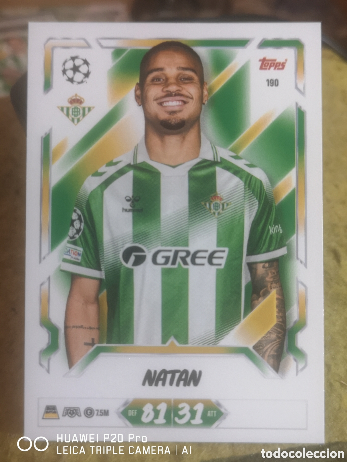 Fu&szlig;ball-Sticker: MATCH ATTAX 2026 27 NATAN 190 - REAL BETIS