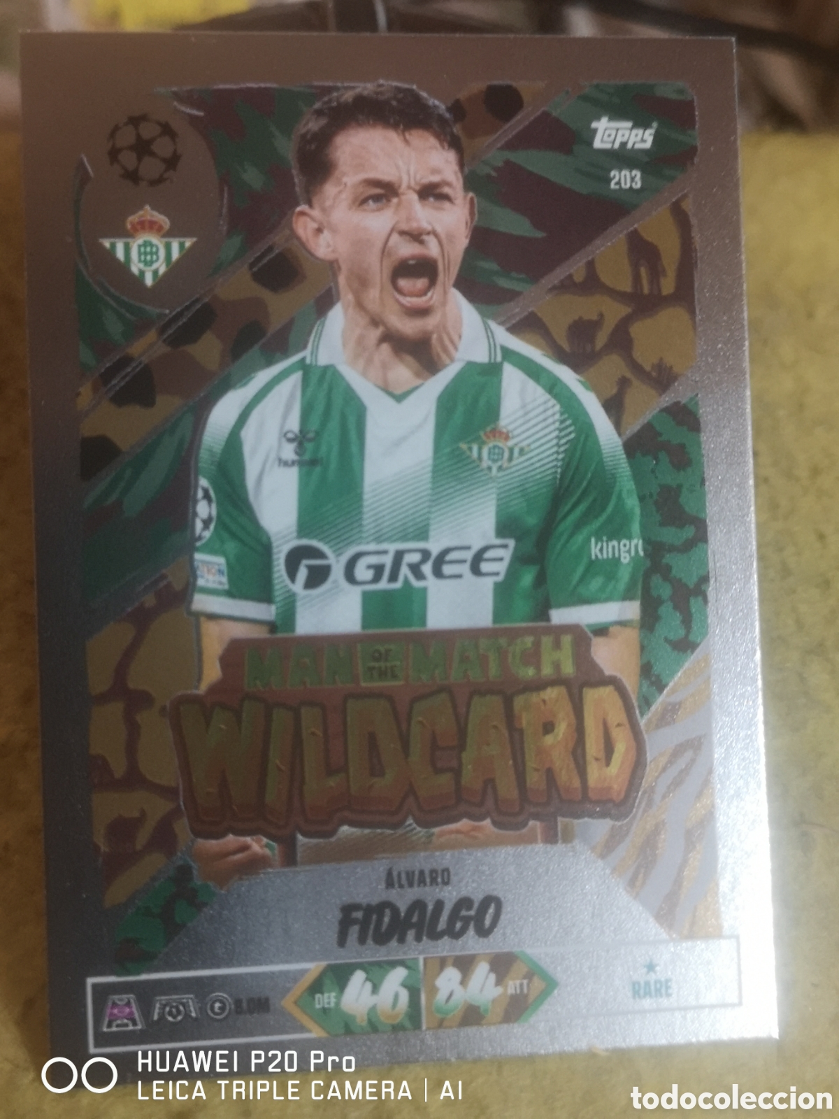 Fu&szlig;ball-Sticker: MATCH ATTAX 2026 27 WILDCARD ALVARO FIDALGO 203 - REAL BETIS