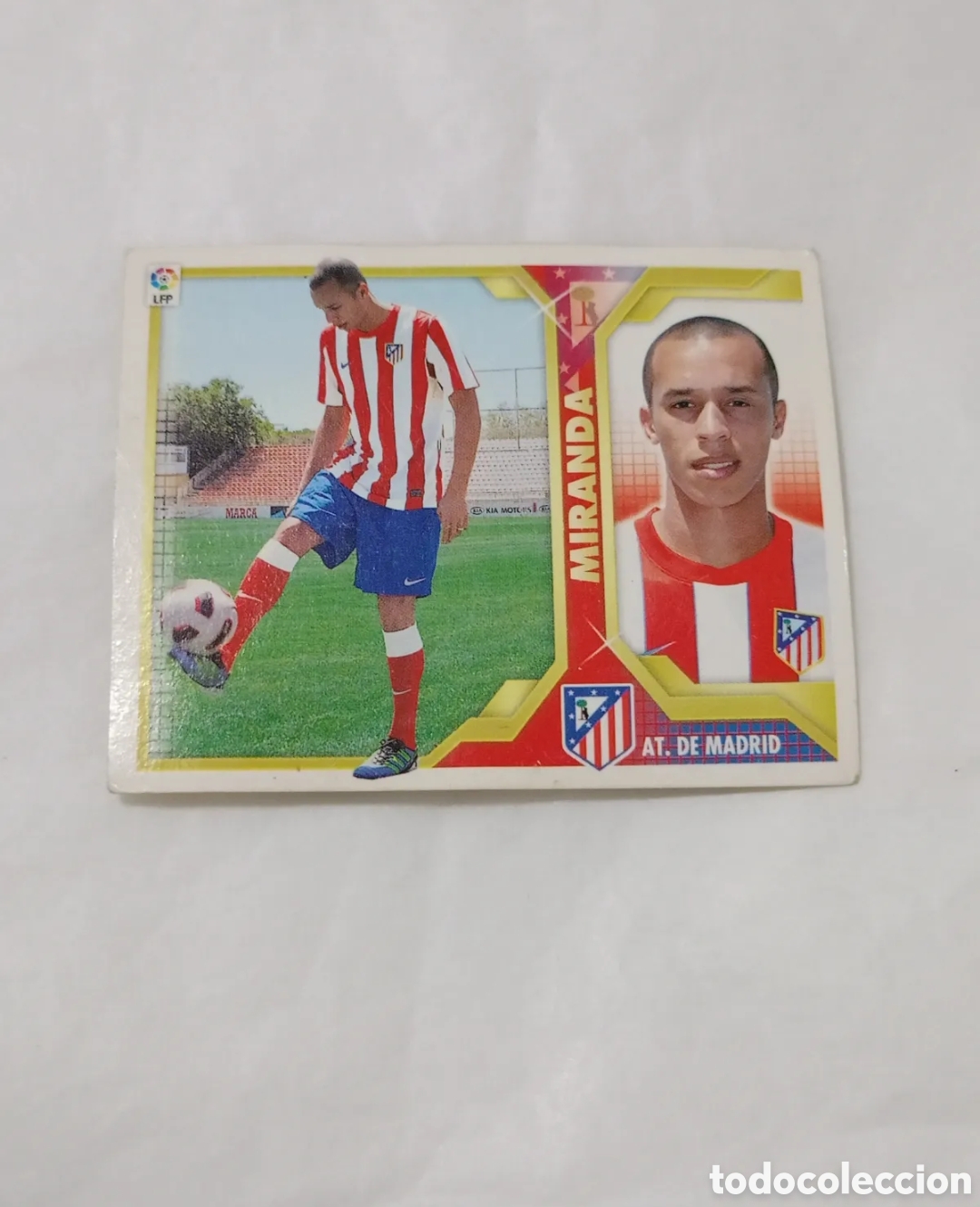 Cromos de Futebol: Atl&eacute;tico Madrid - Miranda - Fichaje n&ordm; 14 - Liga 2011-2012, 11-12 - Ediciones Este - Nunca pegado