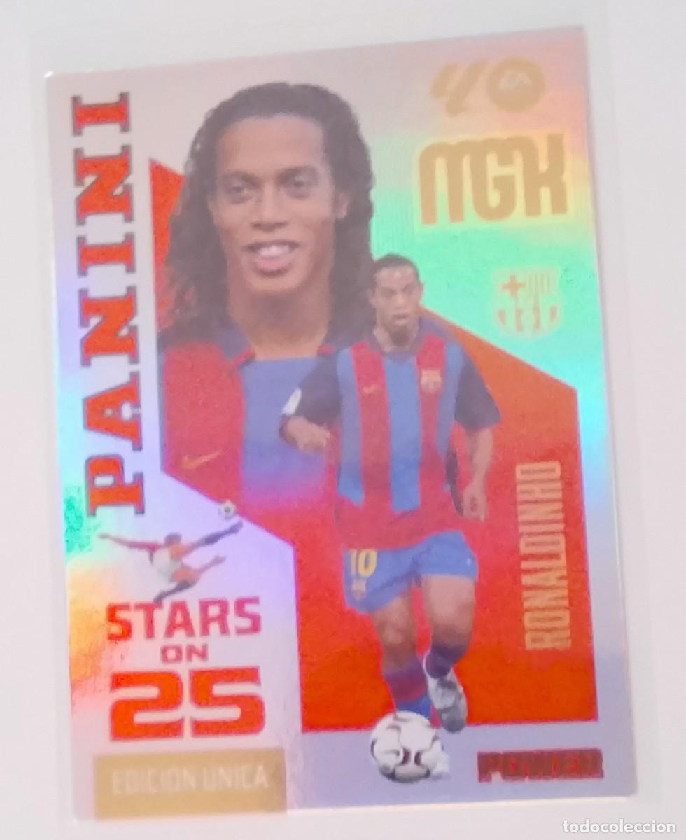Cromos de Futebol: Megacracks mgk Ronaldinho Barcelona stars on 25 power edici&oacute;n unica