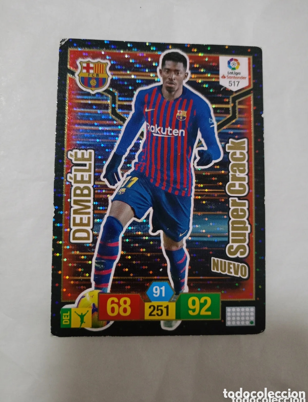 Cromos de f&uacute;tbol: Dembel&eacute; Barcelona Nuevo Supercrack Adrenalyn 2018/19