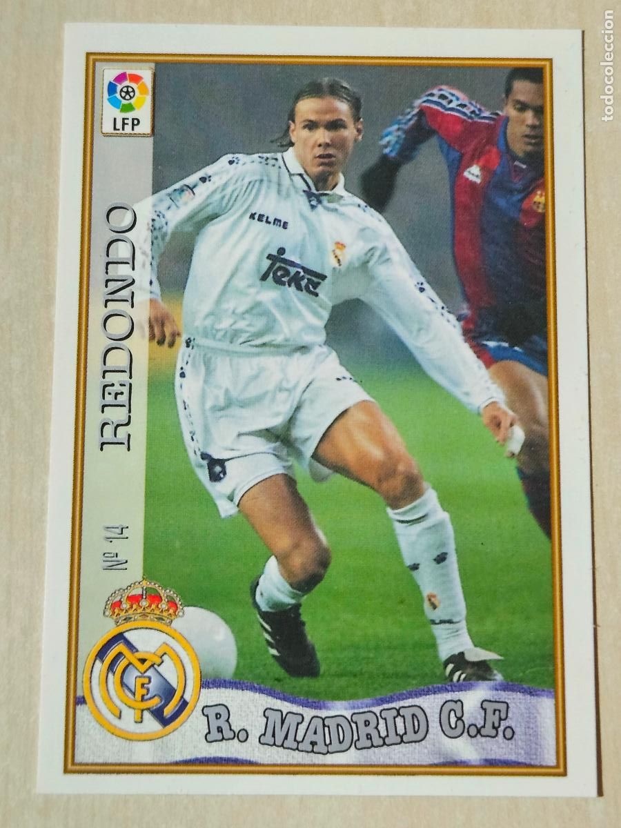 Fu&szlig;ball-Sticker: N&ordm; 14 REDONDO - MUNDICROMO - FICHAS DE LA LIGA 97 98 - REAL MADRID