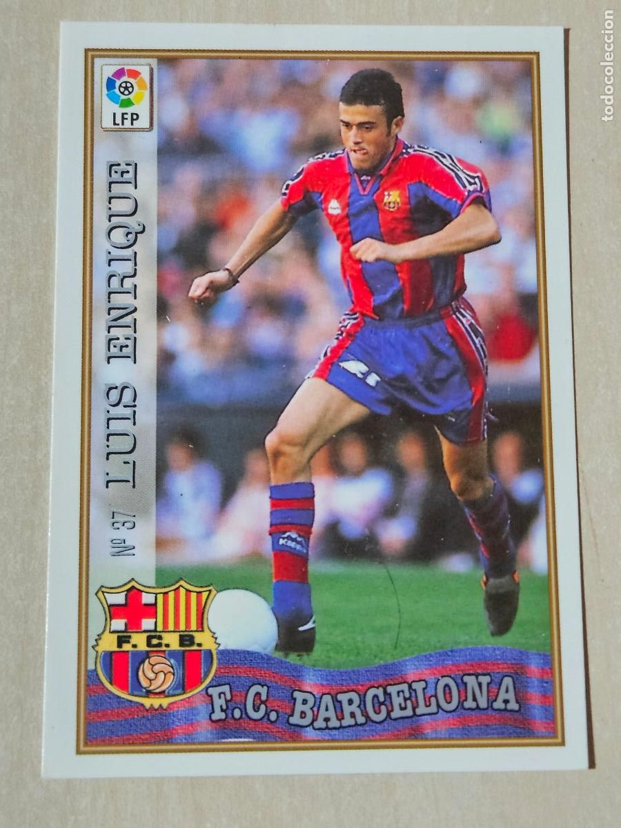 Fu&szlig;ball-Sticker: N&ordm; 37 LUIS ENRIQUE - MUNDICROMO - FICHAS DE LA LIGA 97 98 - BARCELONA