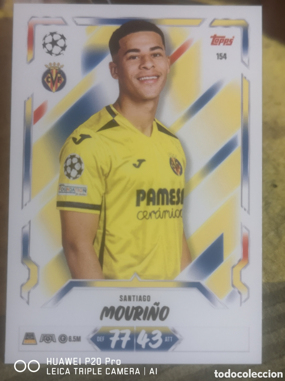 Fu&szlig;ball-Sticker: MATCH ATTAX 2026 27 MOURI&Ntilde;O 154 - VILLARREAL
