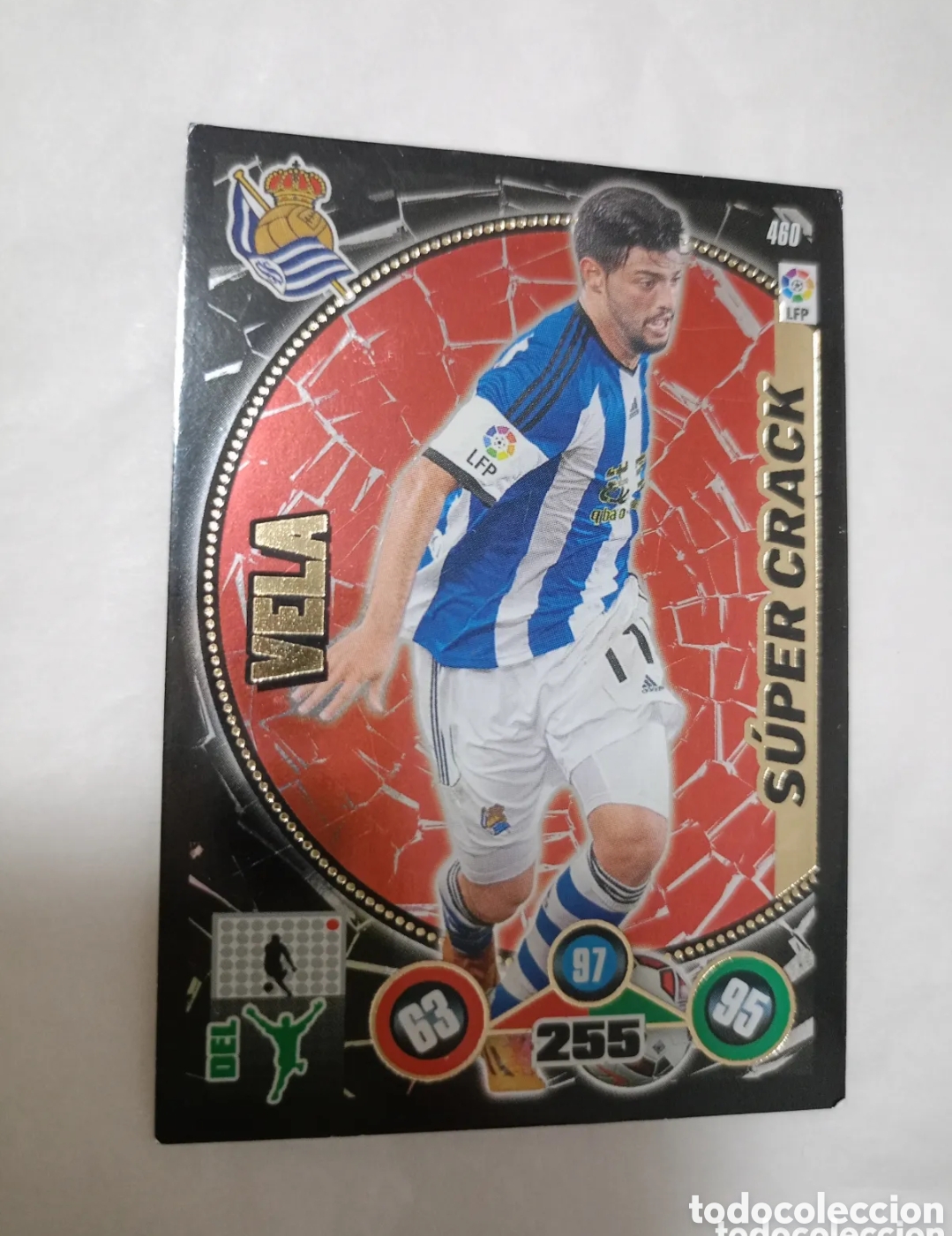 Cromos de f&uacute;tbol: Vela S&Uacute;PER CRACK Real Sociedad 460 Adrenalyn XL 14 15 / 2014 2015