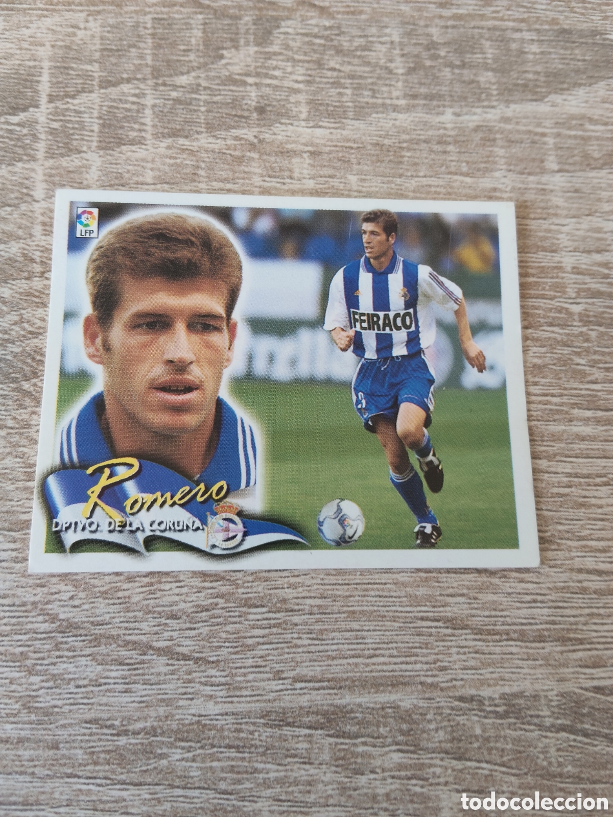 Fu&szlig;ball-Sticker: Romero Deportivo de la Coru&ntilde;a liga 2000 2001 00 01 ediciones este