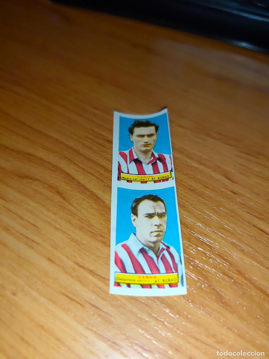 Figurine di Calcio: 2 cromos At. Bilbao F&uacute;tbol Campeones 1953 1954 sin pegar sin cortar