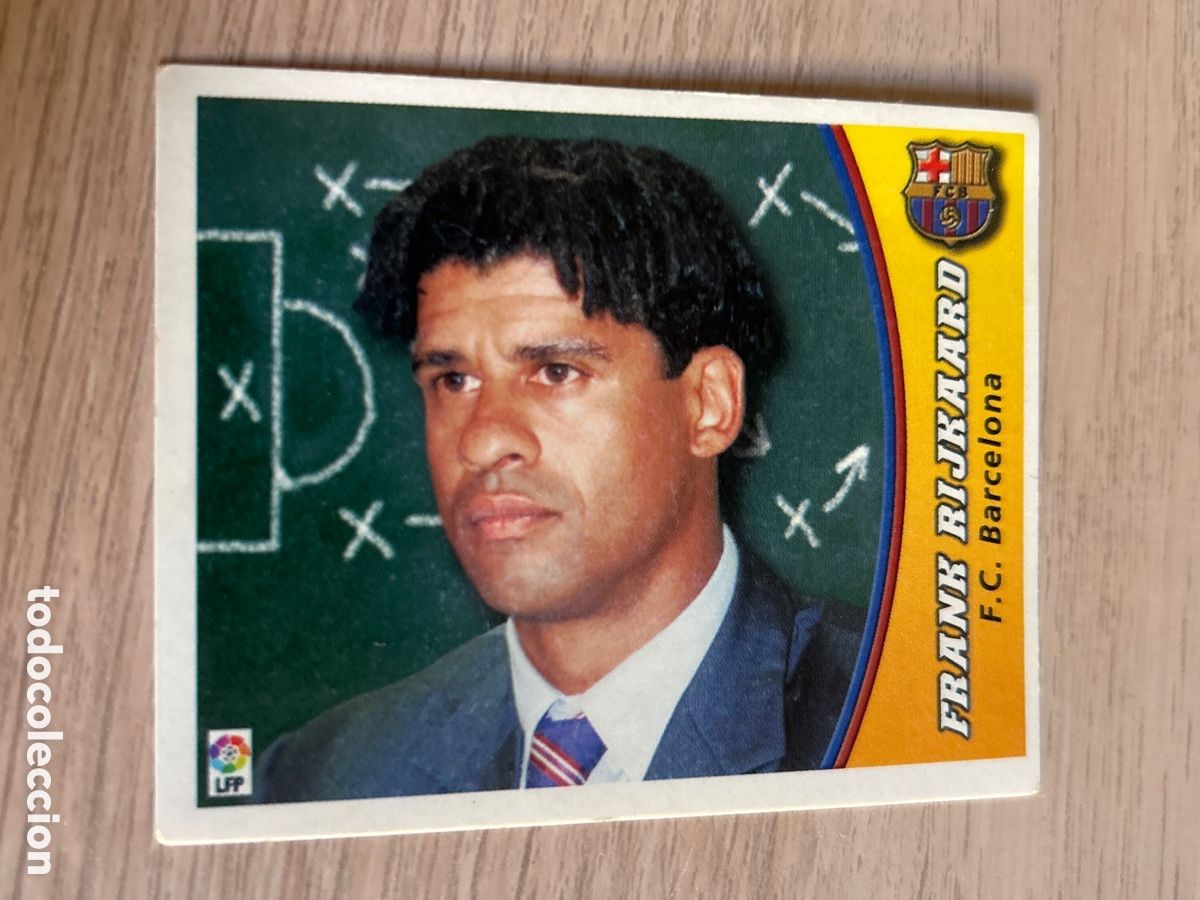 Fu&szlig;ball-Sticker: FRANK RIJKAARD ENTRENADOR F. C. BARCELONA LIGA ESTE 2003 2004 03 04 NUNCA PEGADO SIN PEGAR