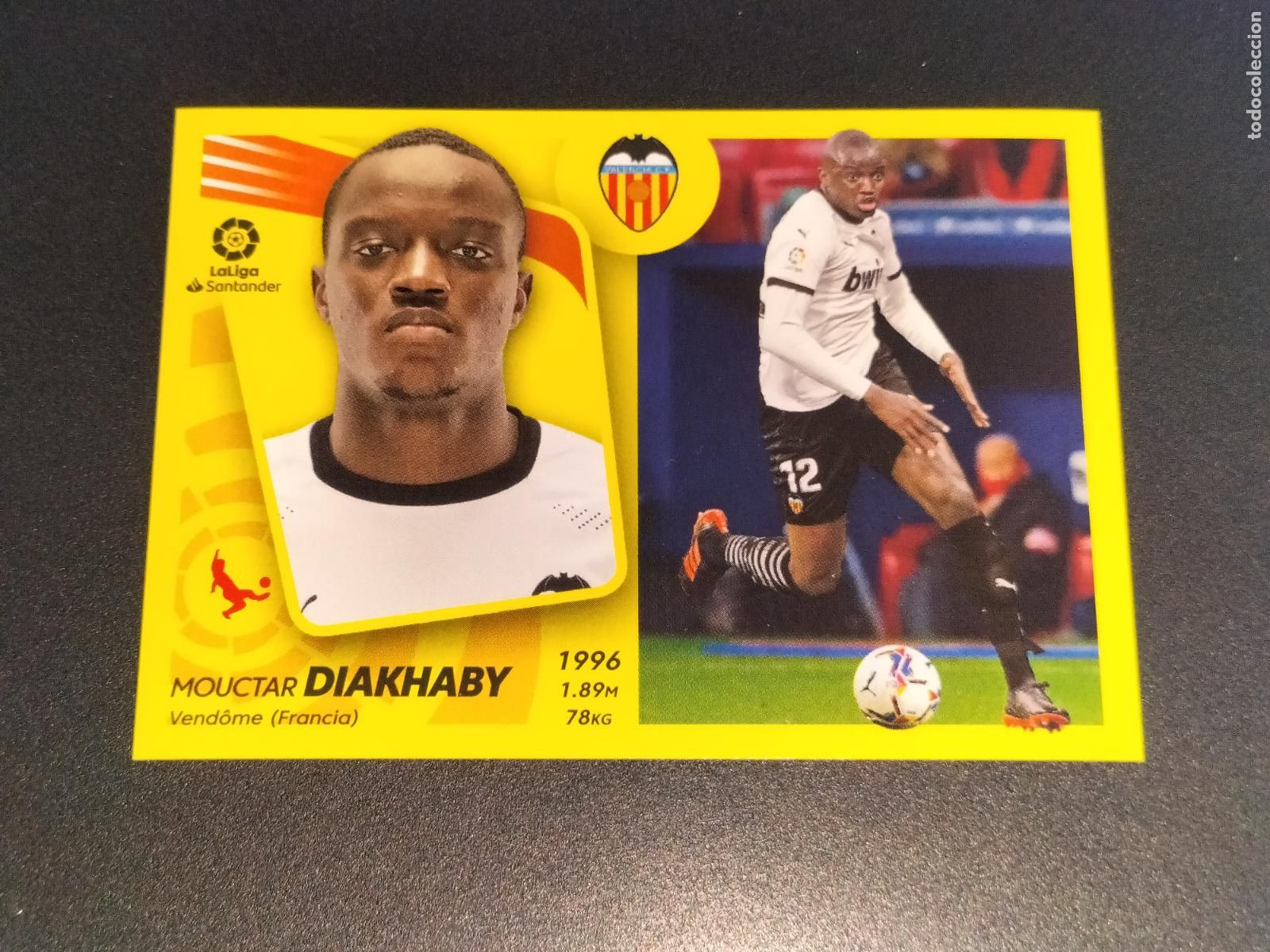 Fu&szlig;ball-Sticker: N&ordm; 10 MOUCTAR DIAKHABY VALENCIA CROMOS LALIGA SANTANDER ESTE LIGA 2021 2022 21 22 PANINI