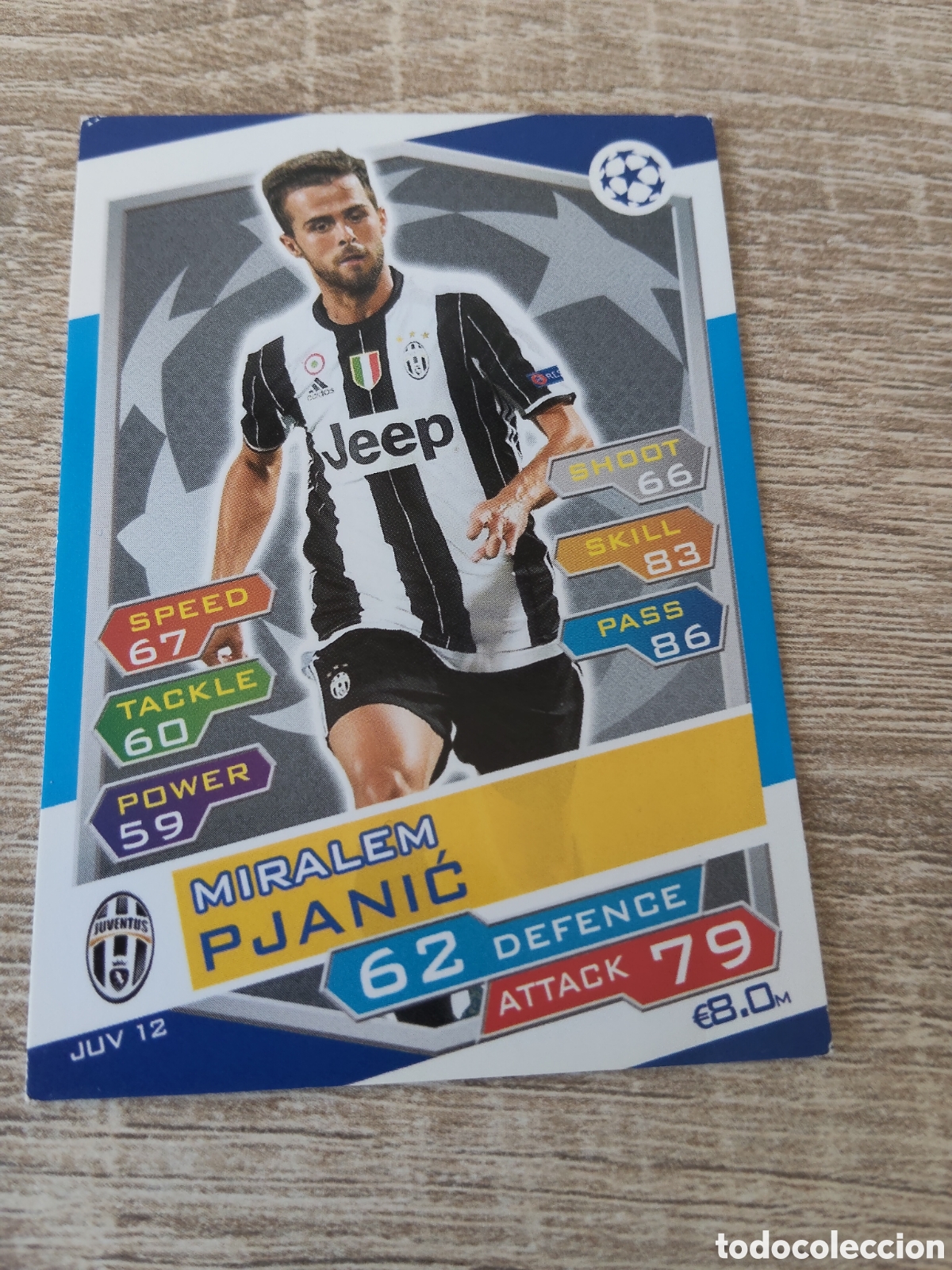 Football Stickers: Topps match attax champions league 2016 2017 16 17 JUV 12 Miralem Pjanic Juventus