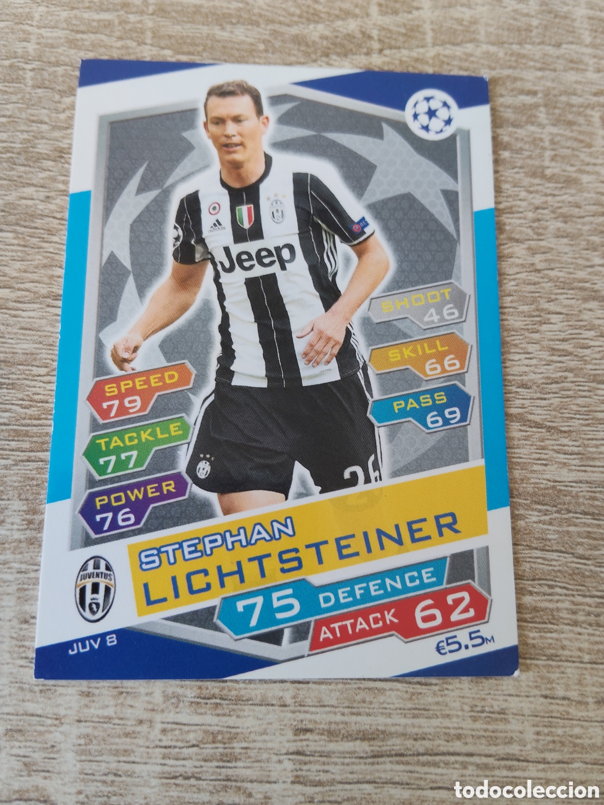Football Stickers: Topps match attax champions league 2016 2017 16 17 JUV 8 Stephan Lichtsteiner Juventus