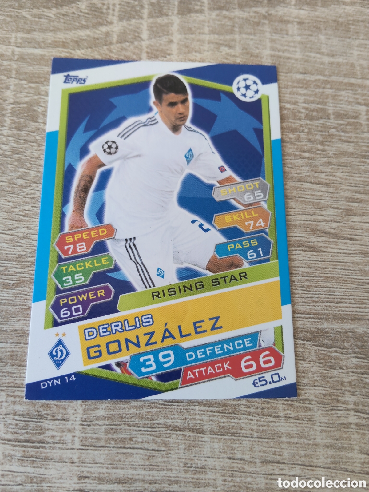 Football Stickers: Topps match attax champions league 2016 2017 16 17 DYN 14 Derlis Gonz&aacute;lez Dynamo de Kiev