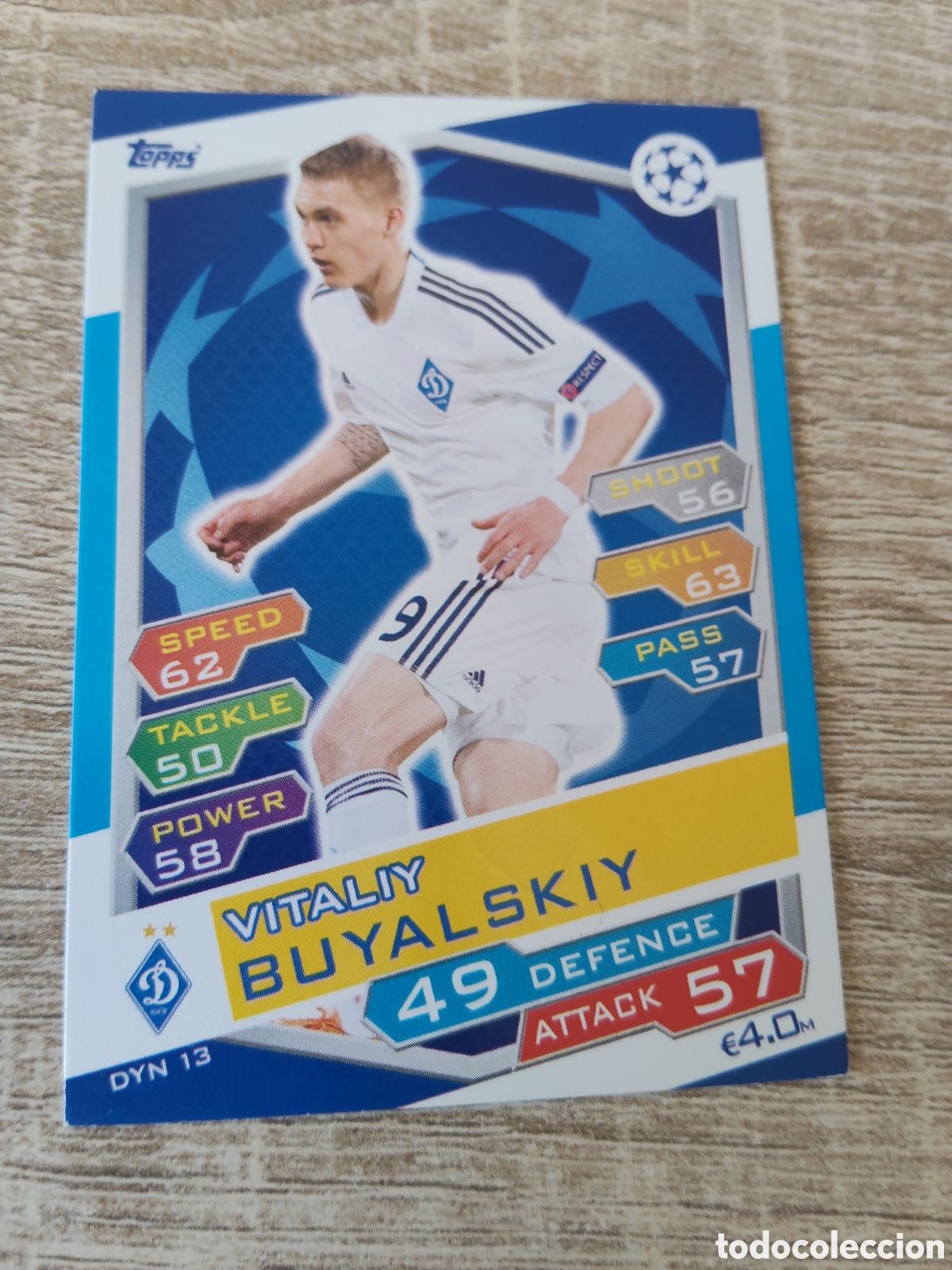 Football Stickers: Topps match attax champions league 2016 2017 16 17 DYN 13 Vitaly Buyalskiy Dynamo de Kiev