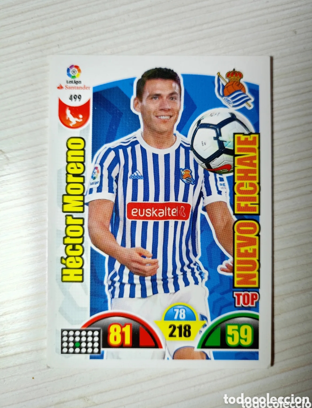 Cromos de Futebol: NUEVO FICHAJE #499 H&eacute;ctor Moreno (Real Sociedad) PANINI ADRENALYN XL LA LIGA 17-18 Trading Card