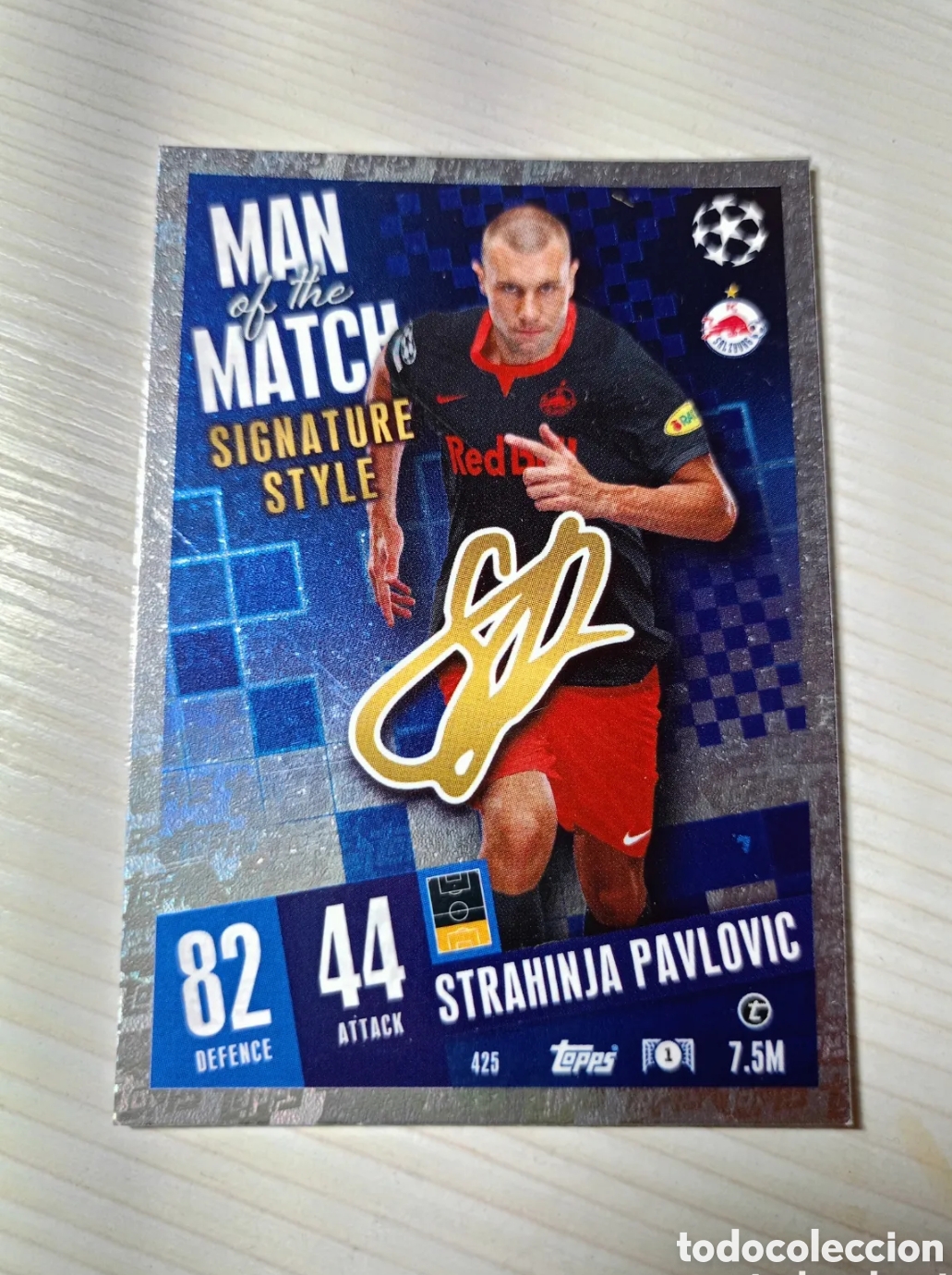 Cromos de Futebol: 425 Strahinja Pavlovic - FC Salzburg - Man Match Signature Style - Topps Match Attax 2023 2024 23 24