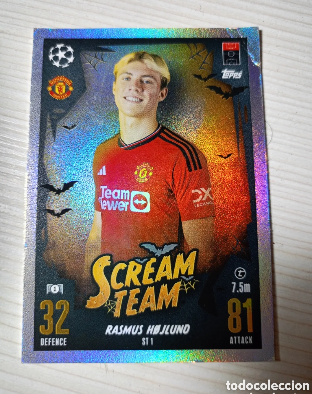 Cromos de Futebol: Topps Match Attax 23/24 2023/2024 ST 1 Hojlund (Manchester United) Scream Team