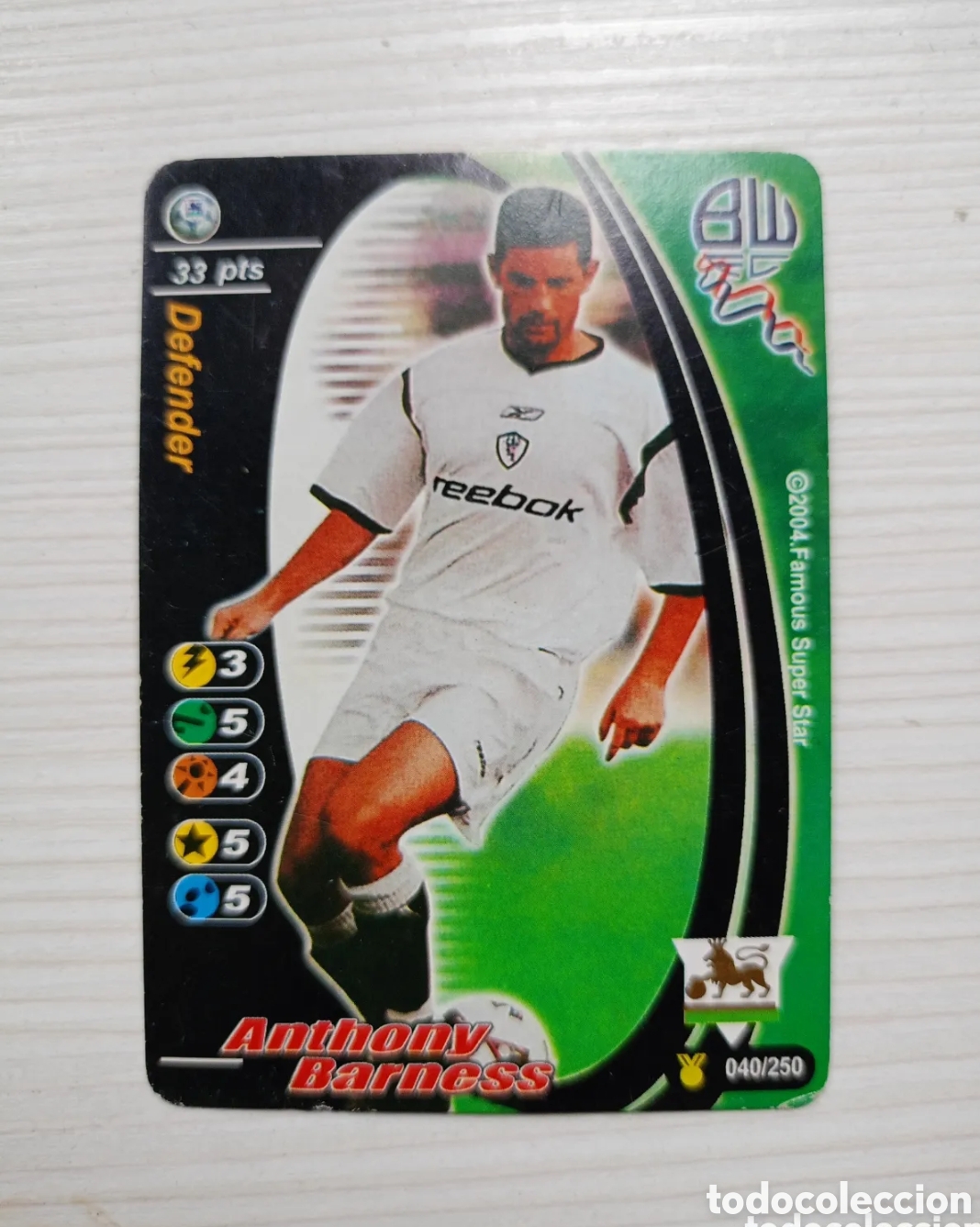 Figurine di Calcio: FAMOUS SUPER STAR-SUPERSTAR ANTHONY BARNESS (BOLTON) LIGA INGLESA-PREMIER LEAGUE
