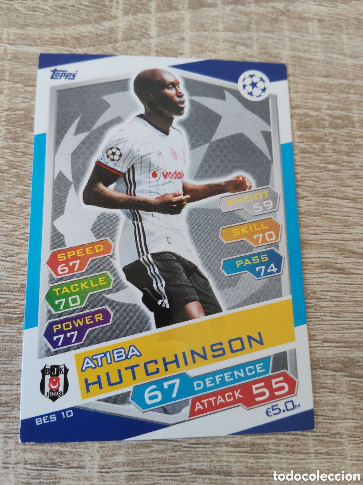 Football Stickers: Topps match attax champions league 2016 2017 16 17 BES 10 Atiba Hutchinson Besiktas
