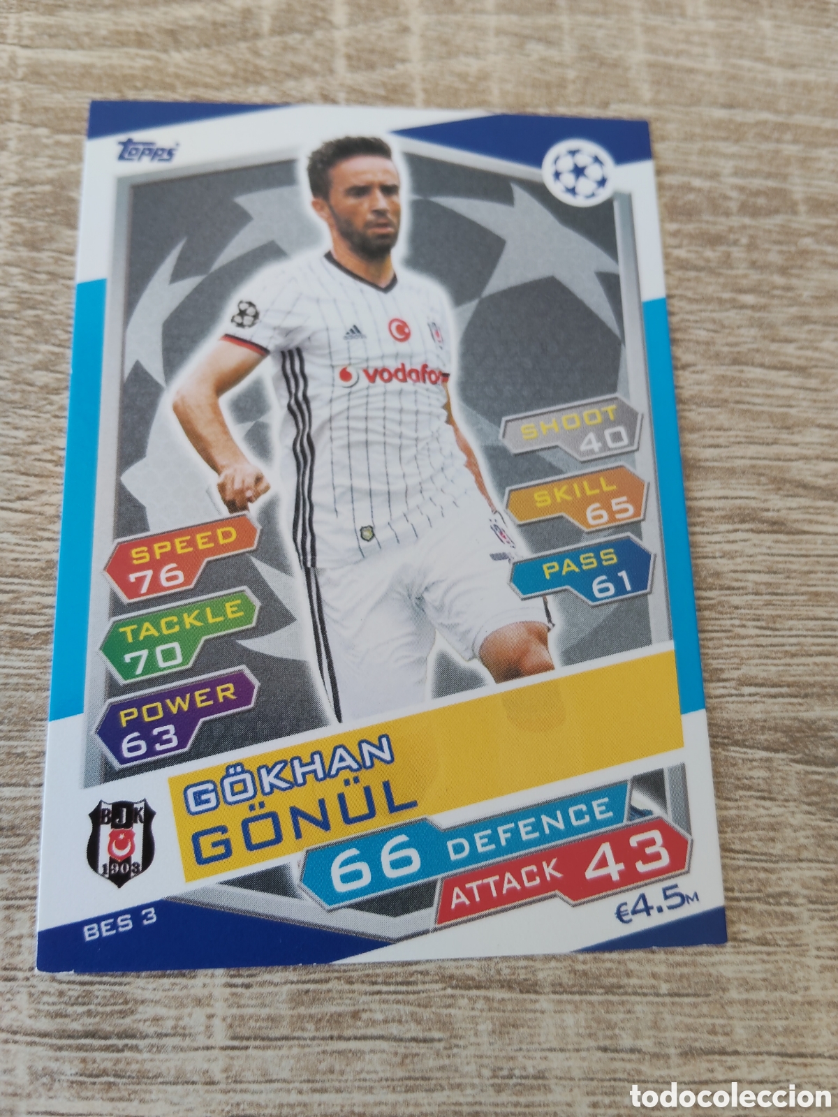 Football Stickers: Topps match attax champions league 2016 2017 16 17 BES 3 Gokhan Gonul Besiktas