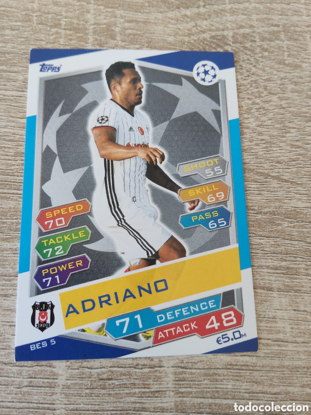 Football Stickers: Topps match attax champions league 2016 2017 16 17 BES 5 Adriano Besiktas