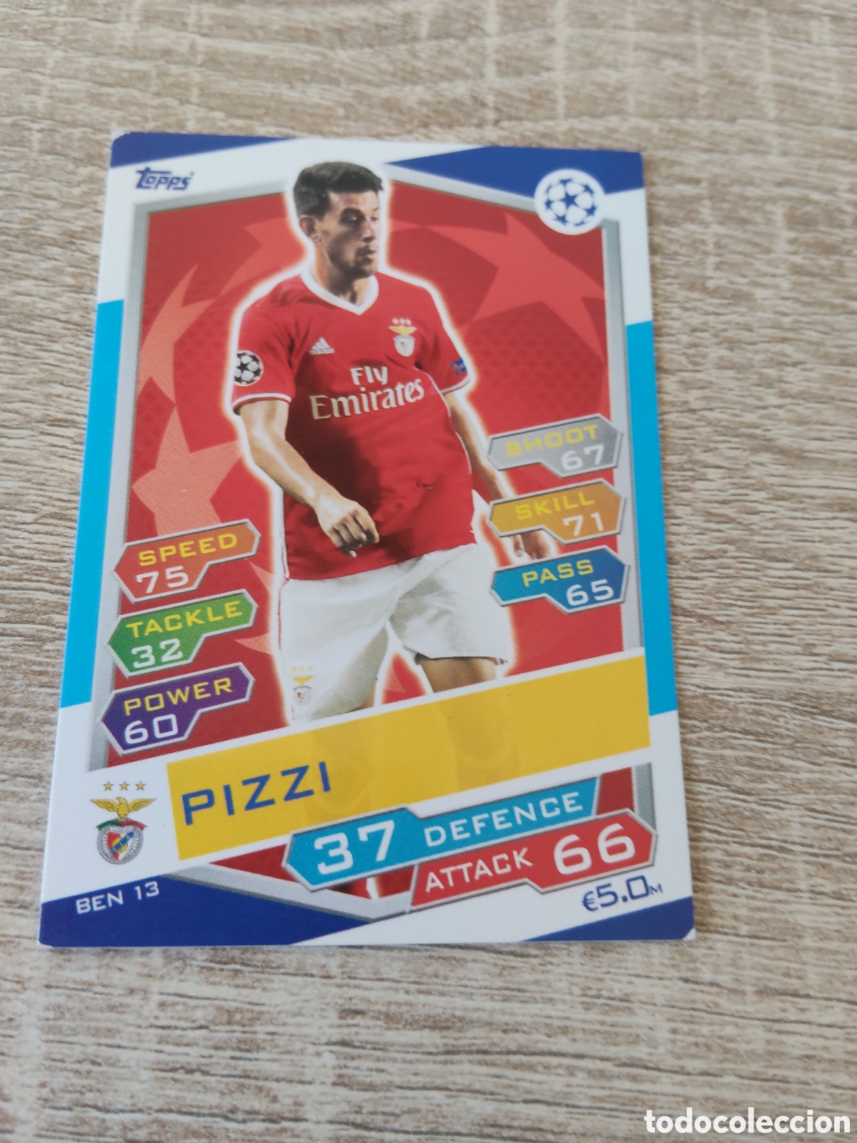 Cromos de Futebol: Topps match attax champions league 2016 2017 16 17 BEN 13 Pizzi Benfica