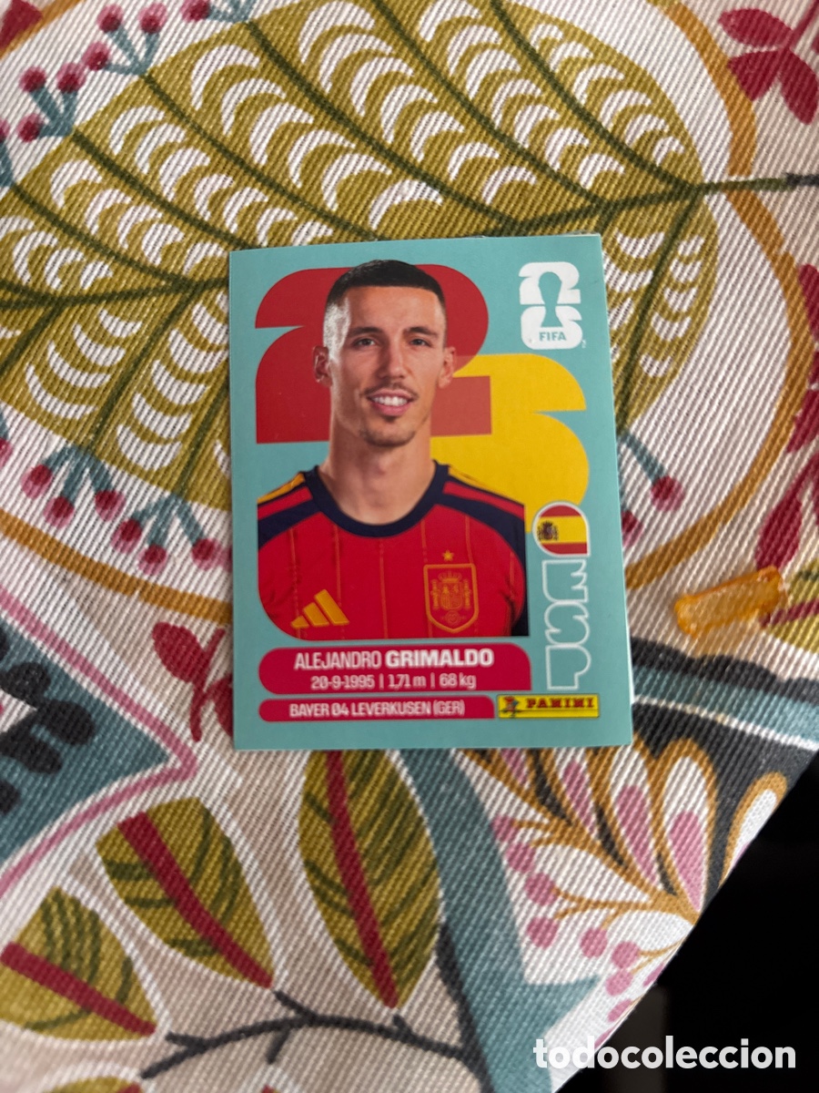 Football Stickers: ALEJANDRO GRIMALDO ESPA&Ntilde;A EDICION LIMITADA ESP J4 FIFA WORLD CUP 26 PANINI MUNDIAL 2026 SIN PEGAR