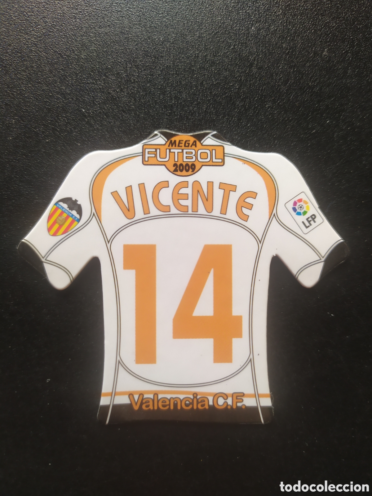 Cartes &agrave; collectionner de Football: Mega futbol magnets camisetas Liga 2008 2009 08 09 Vicente Valencia