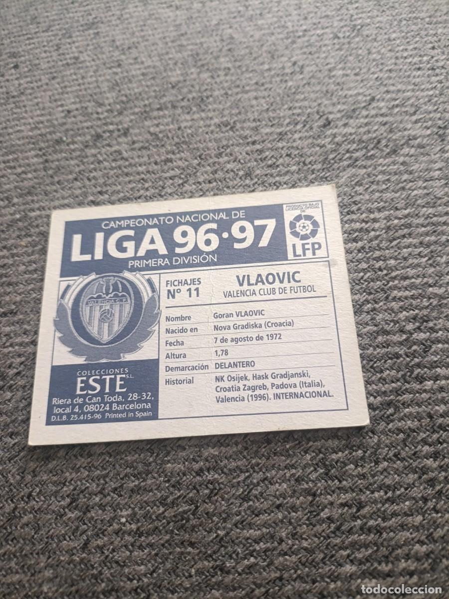 Cromos de f&uacute;tbol: Ed.este 96-97 Vlaovic Valencia - Foto 2